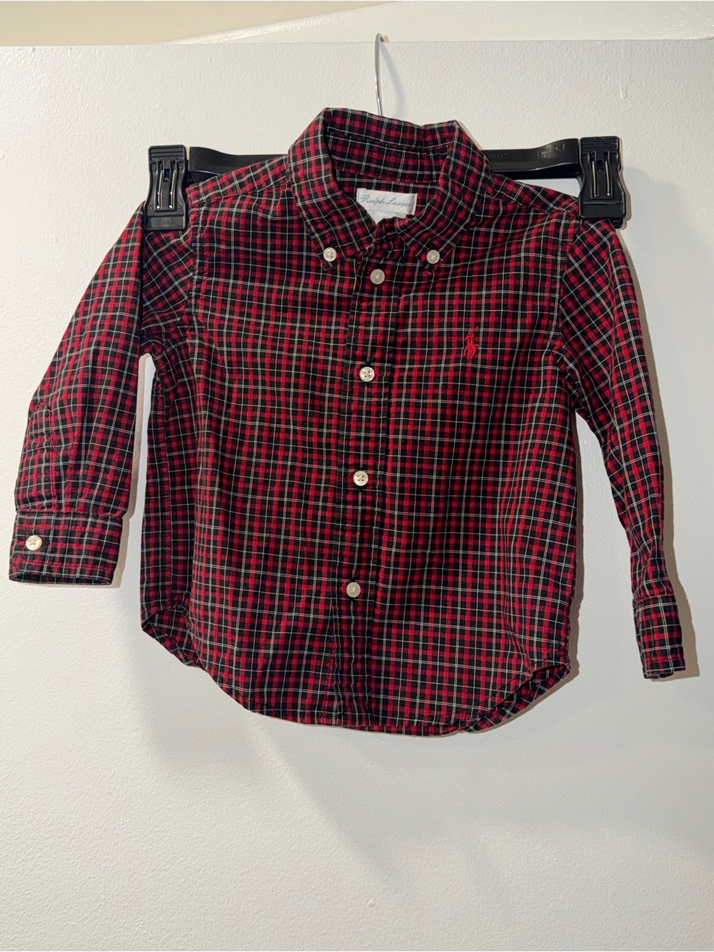 Ralph Lauren Red & Black Plaid Button-Down Shirt